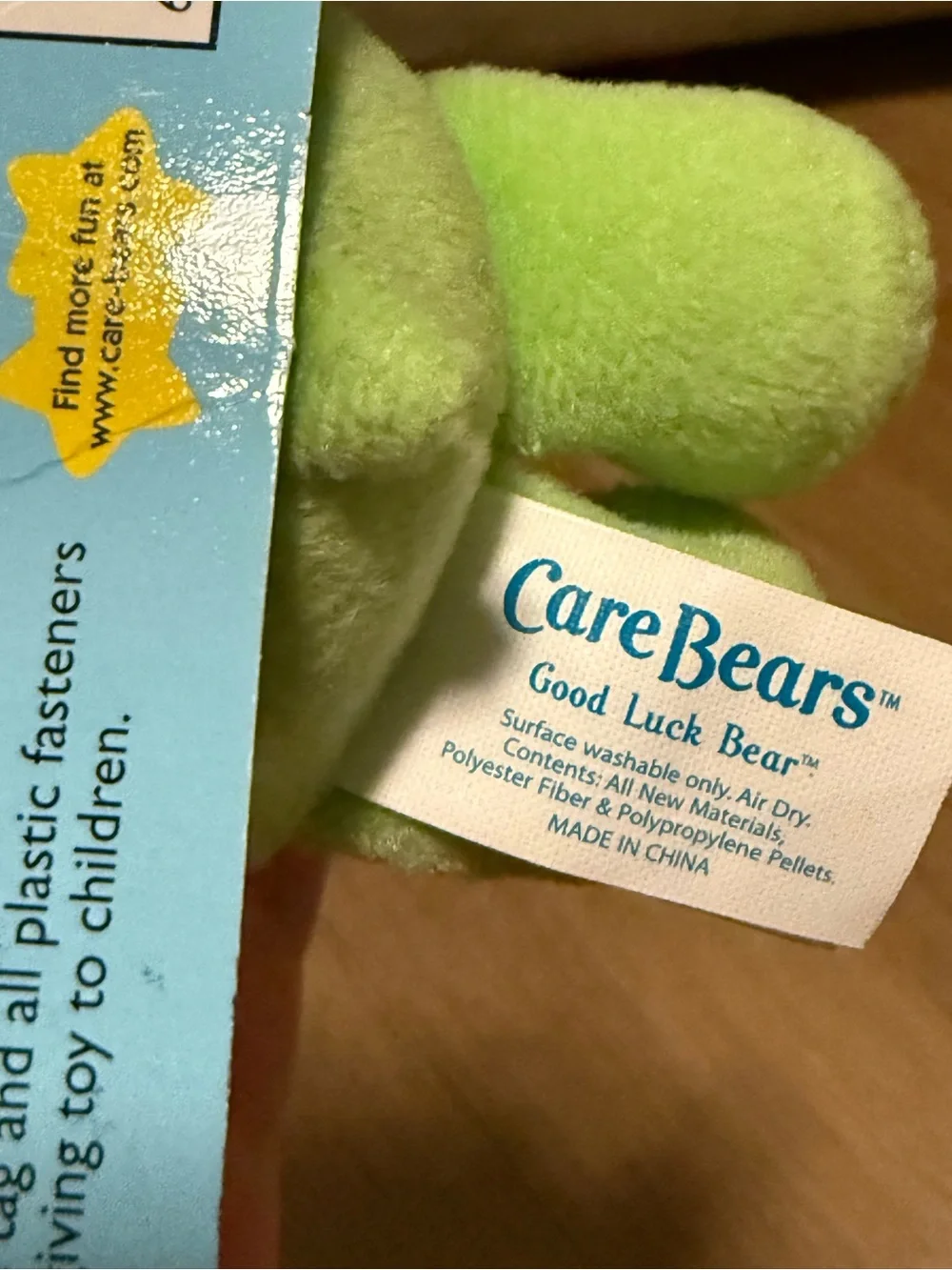 NWT Vintage Care Bear “Good Luck Bear” Keychain Circa 2005